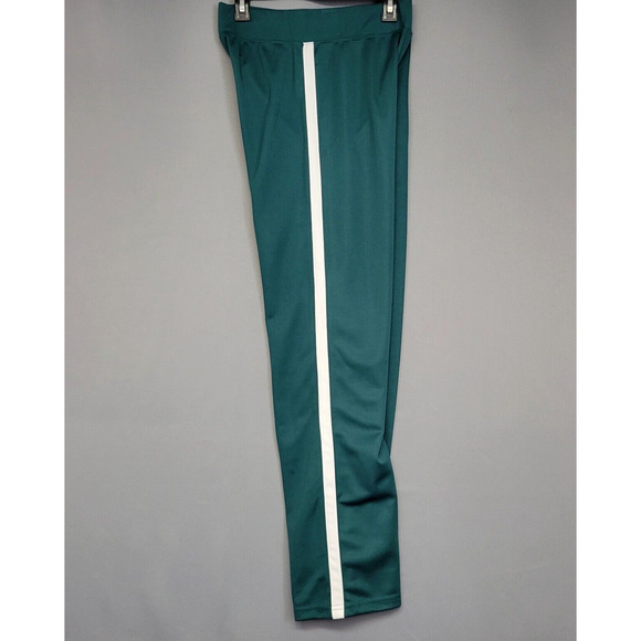 Masseys Athletic Track Pants Womens Medium Green Striped Activewear Sporty - Picture 4 of 12